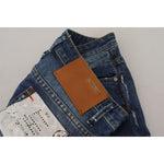 Acht Blue Washed Cotton Slim Fit Women Denim Jeans PAN74125- 25