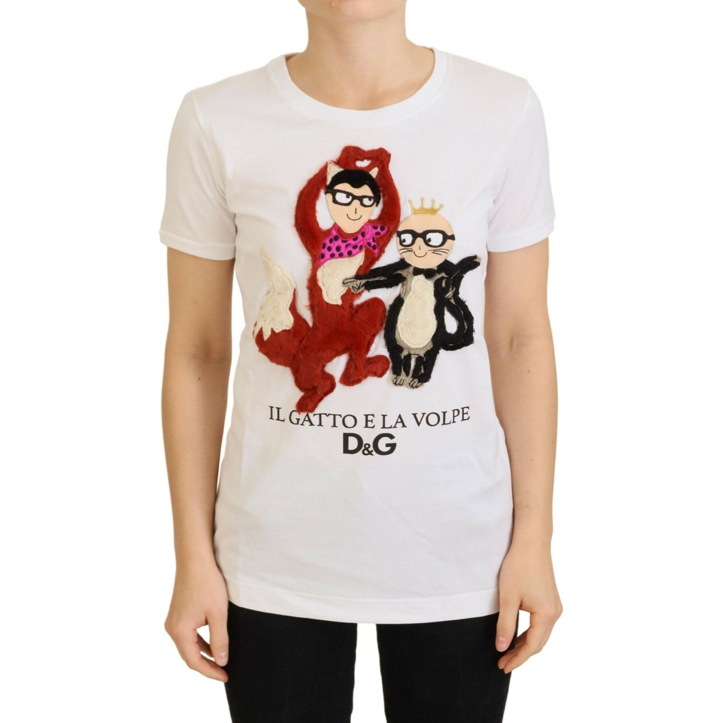 Dolce & Gabbana T-shirt Top White Textured Short Sleeve