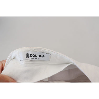 Dondup White High Waist Tapered Women Pants