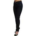 Acht Dark Blue Low Waist Slim Fit Women Denim Jeans PAN72700-26