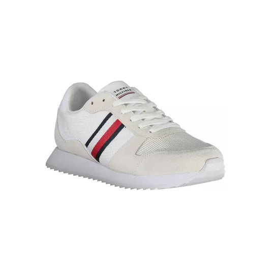 Tommy Hilfiger Eco-Conscious White Sneakers With Logo Accent TO-22780-45-FBB-159