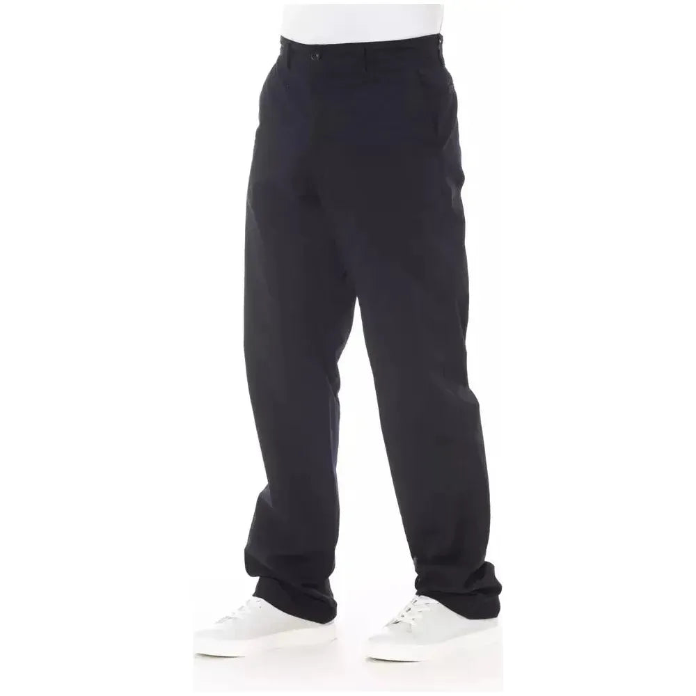 Alpha Studio Blue Cotton Men's Pant