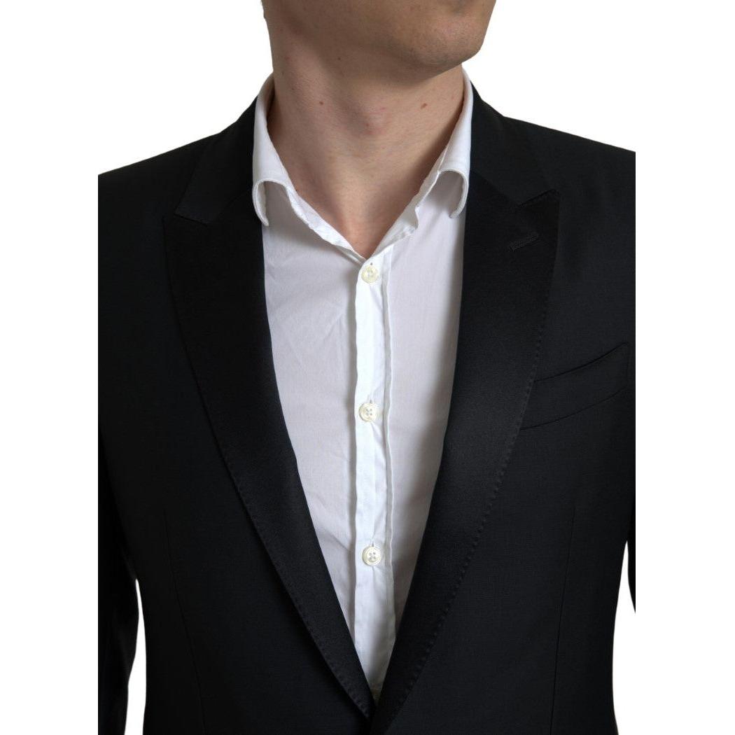 Dolce & Gabbana Black Wool Single Breasted MARTINI Blazer