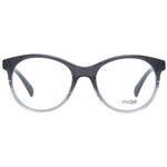 Maje Black Women Glasses Frame with plastic full-rim, round style, size 51-18-140, demo lenses, includes branded case.