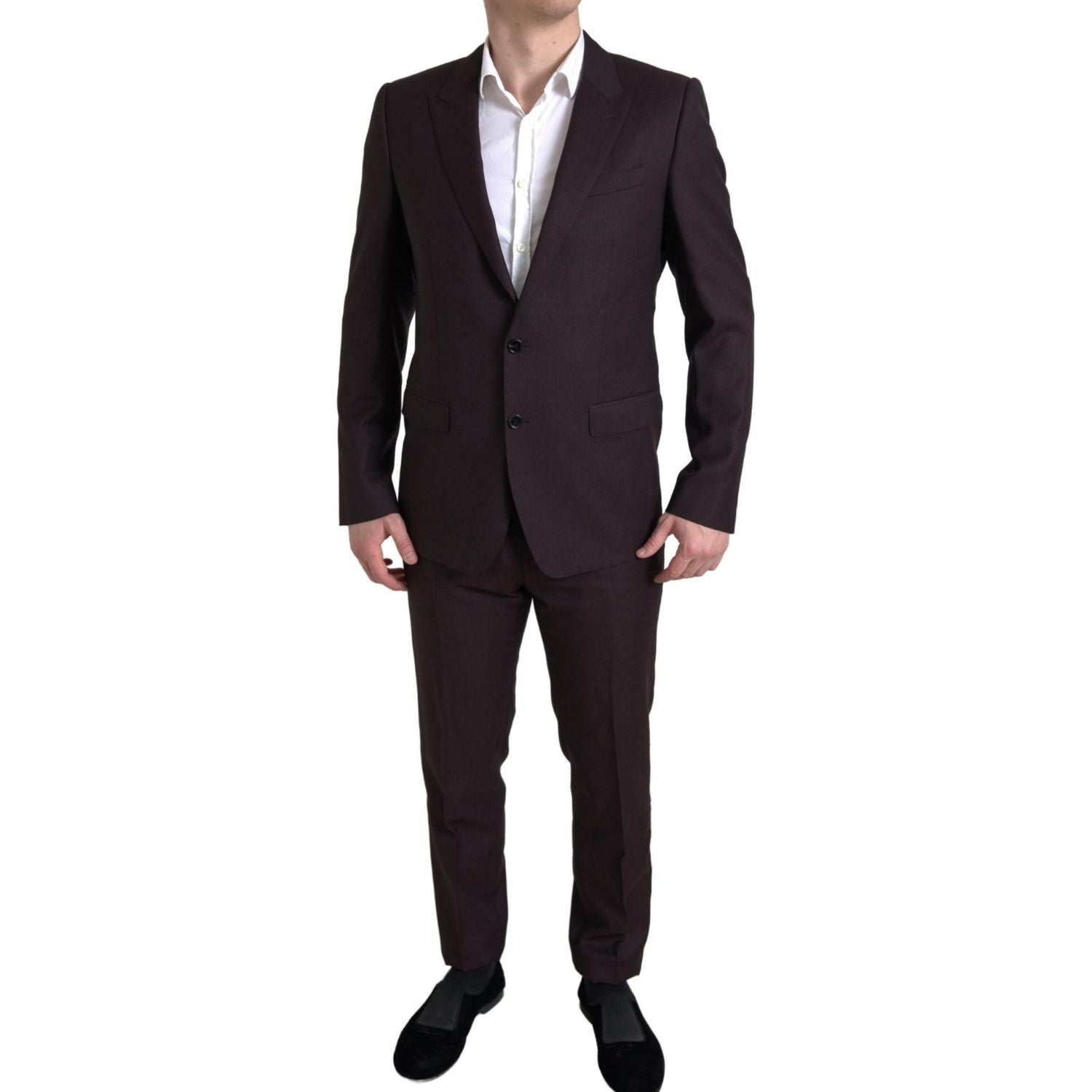 Dolce & Gabbana Maroon 2 Piece Single Breasted MARTINI Suit