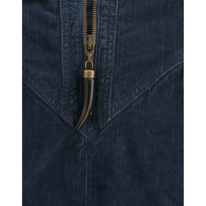 Cavalli Blue corduroy pencil skirt