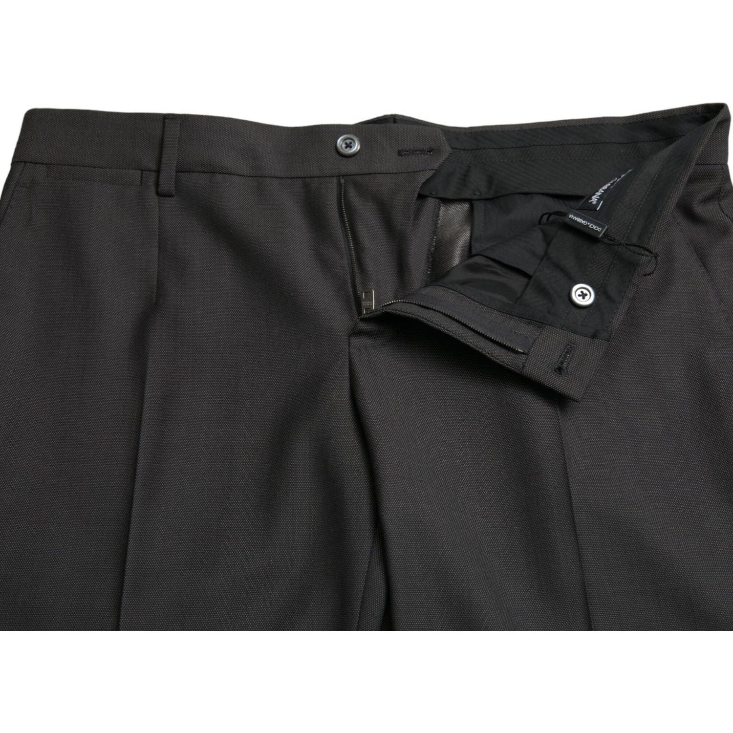Dolce & Gabbana Dark Gray Stretch Slim Formal Pants