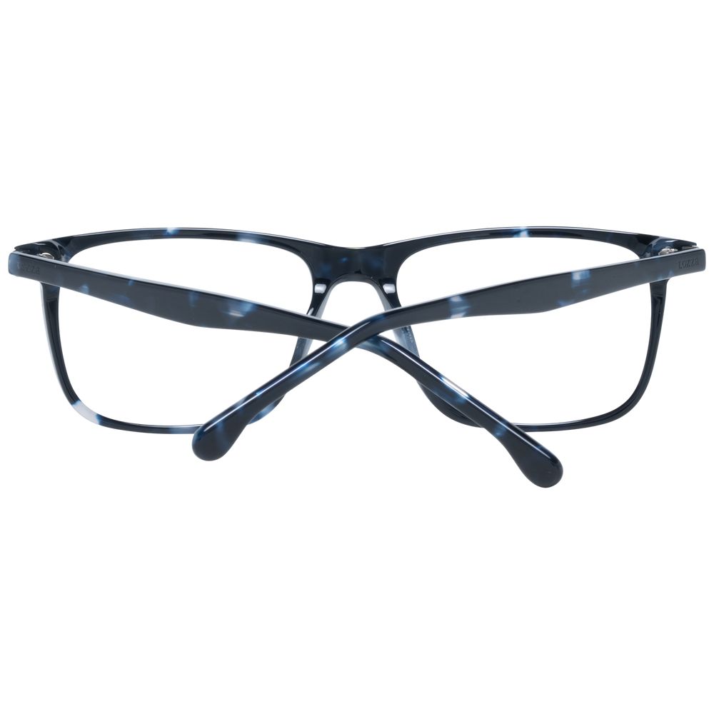 Lozza Blue Men Glasses Frame in full-rim square style with blue acetate material, featuring plastic demo lenses and a size of 54-10-142.