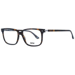BMW Brown Men Glasses Frame in plastic full-rim rectangle style with demo lenses, size 56-15-145 for men.