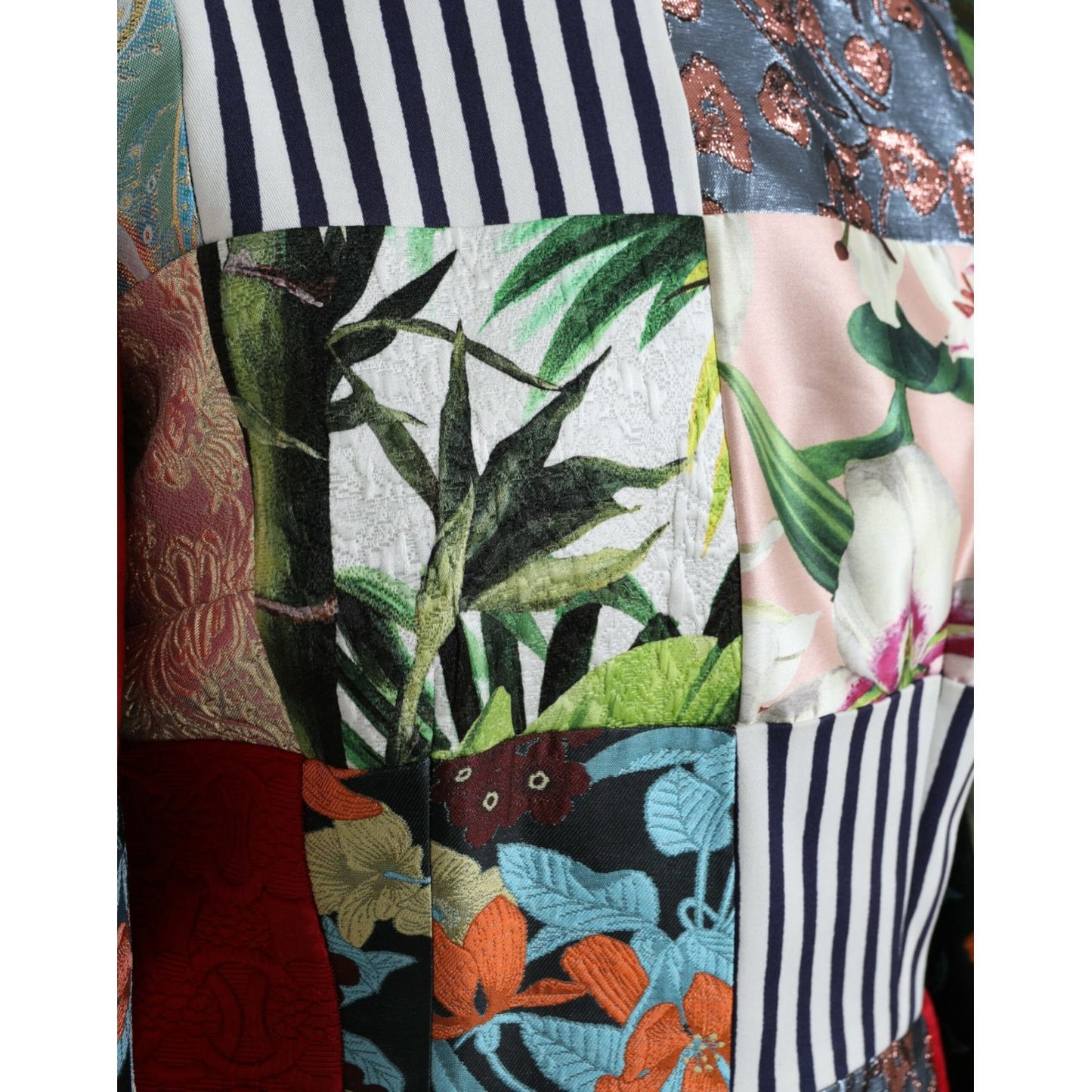 Dolce & Gabbana Multicolor Floral Patchwork Shift Mini Dress