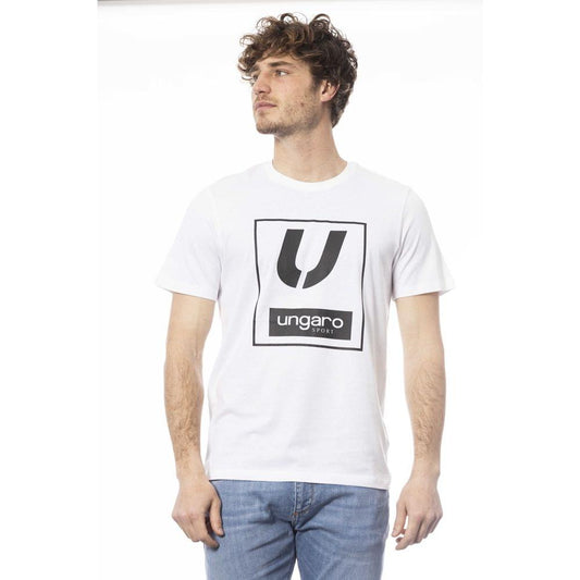 Ungaro Sport White Cotton Men T-Shirt UN-24070-M