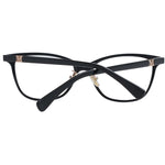 Max Mara Black Women Glasses Frame with full-rim black plastic design and demo lenses, includes branded case. Size 55-17-145, style rectangle.