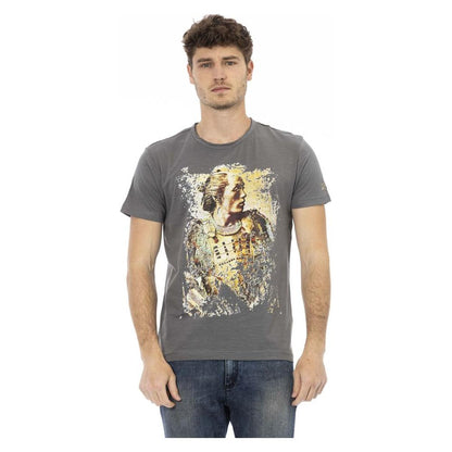 Trussardi Action Gray Cotton Men T-Shirt