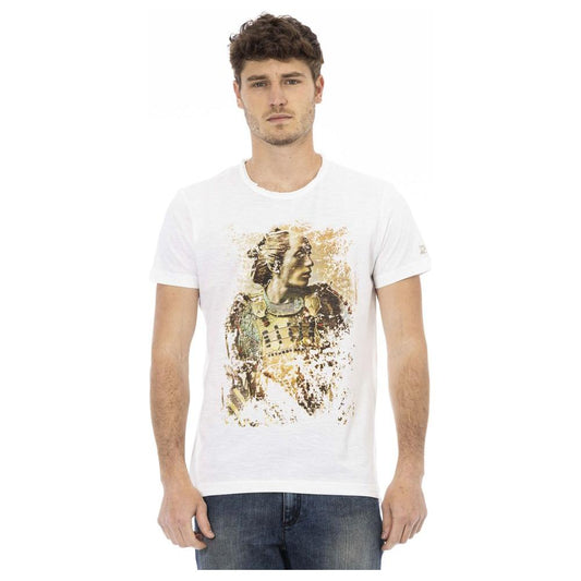 Trussardi Action White Cotton Men T-Shirt TR-24180-M