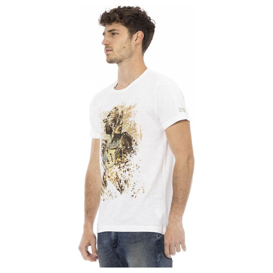 Trussardi Action White Cotton Men T-Shirt TR-24180-M