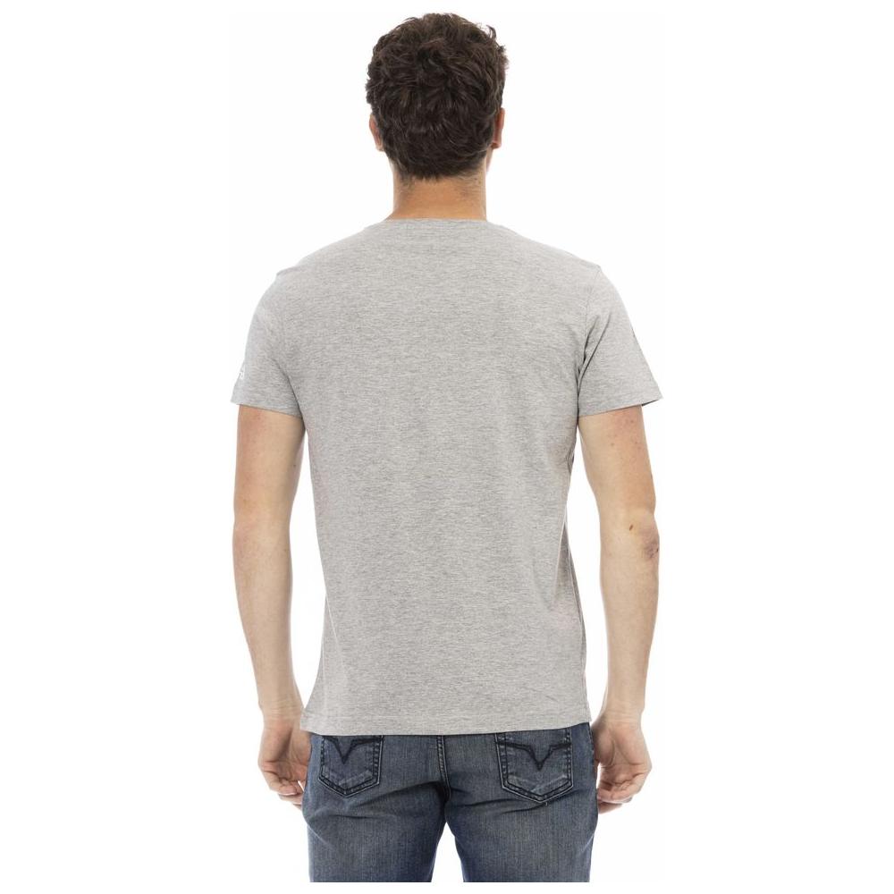 Trussardi Action Gray Cotton Men T-Shirt