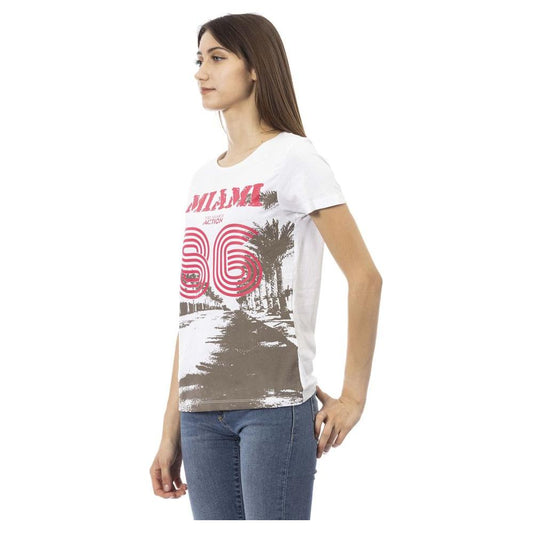 Trussardi Action White Cotton Women T-Shirt TR-24170-XS