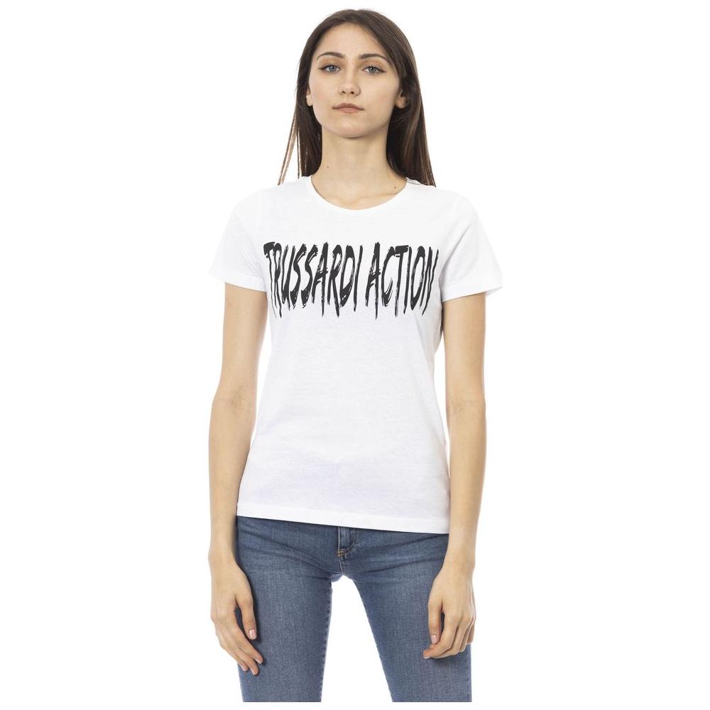 Trussardi Action White Cotton Women T-Shirt
