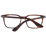 BMW Brown Men Glasses Frame in plastic full-rim rectangle style with demo lenses and branded case, size 53-17-145.