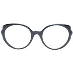Emilio Pucci Black Women Glasses Frame with full-rim butterfly style and demo lenses, includes branded case.