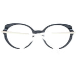 Emilio Pucci Black Women Glasses Frame, full-rim butterfly style, black plastic, size 52-21-140, includes branded case.