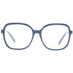 Emilio Pucci Blue Women Glasses Frame, square blue full-rim plastic frame with demo lenses, size 54-16-140.