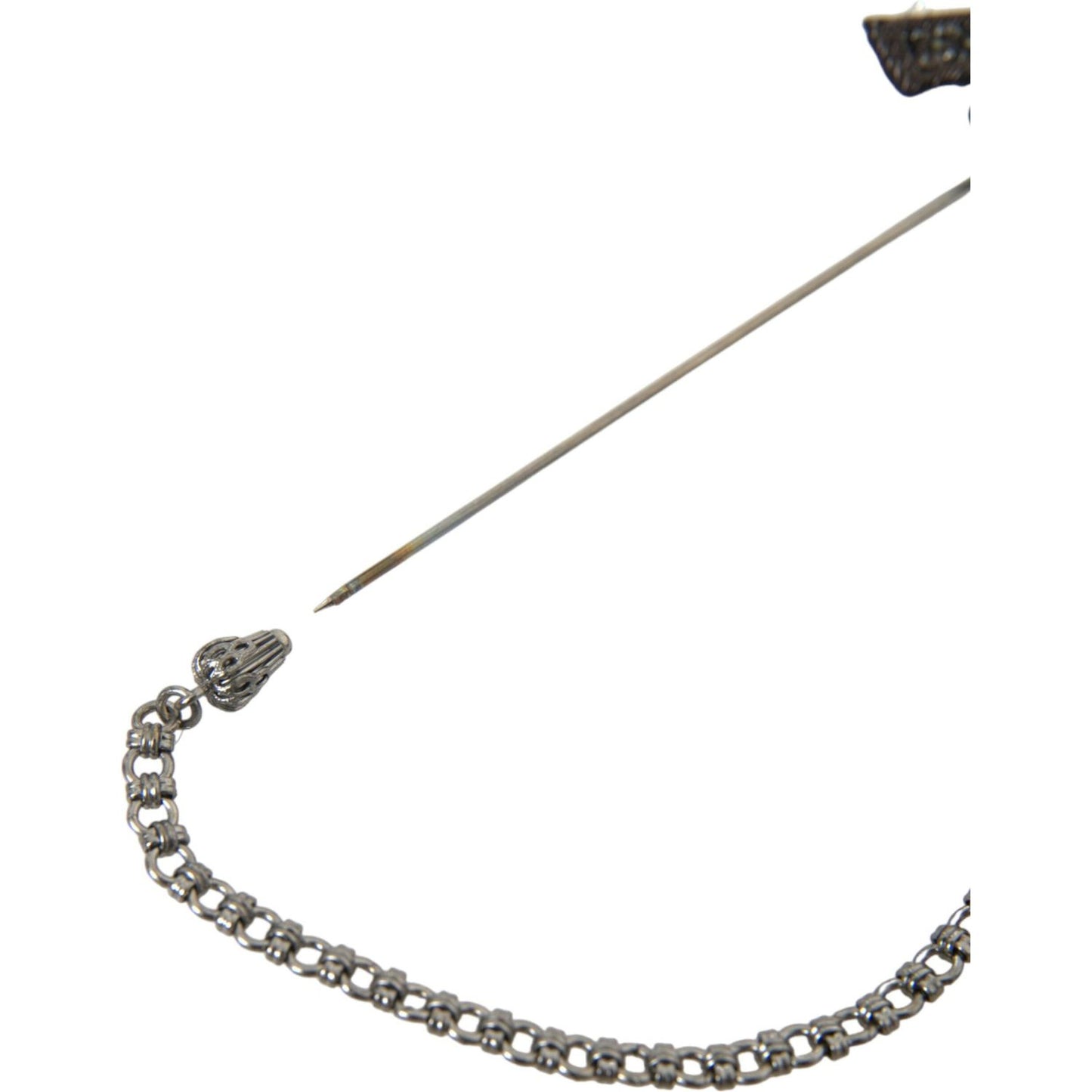 Dolce & Gabbana Brass Copper Silk Revolver Gun Men Brooch Lapel Pin Brooch