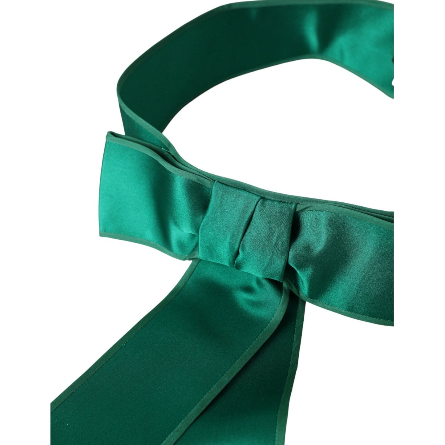 Dolce & Gabbana Green Silk Satin Waist Women Belt WMB391-42