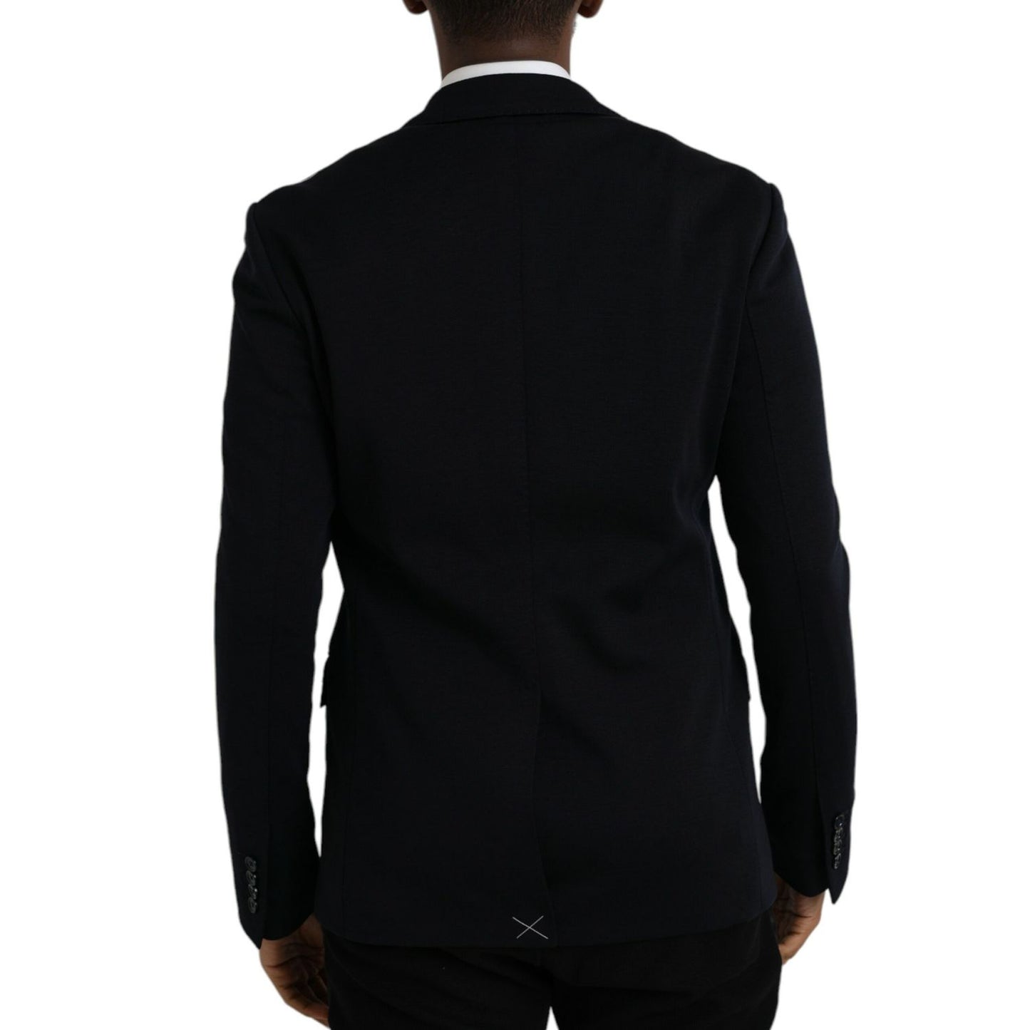 Dolce & Gabbana Black Wool Single Breasted Coat Blazer