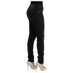 Acht Black Denim Cotton Bottoms Slim Fit Jeans SIG30415-1