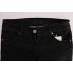 Acht Black Denim Cotton Bottoms Slim Fit Jeans SIG30415-1