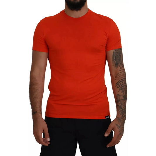 Dsquared² Orange Modal Short Sleeves Crewneck T-shirt TSH83508-48