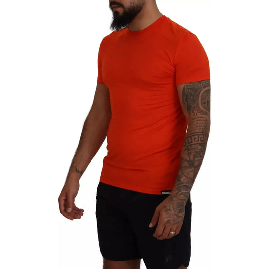 Dsquared² Orange Modal Short Sleeves Crewneck T-shirt TSH83508-48