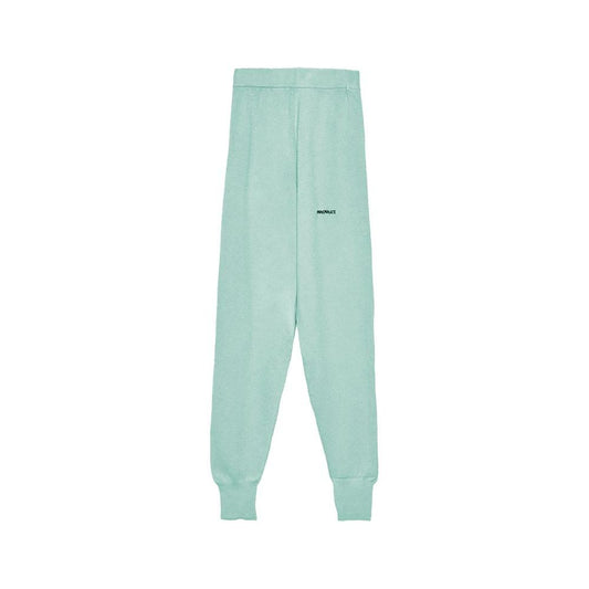 Hinnominate Mint Green Wool Blend Tracksuit Trousers HI-11561-M
