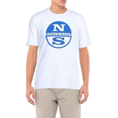 North Sails Crisp White Logo Cotton T-Shirt
