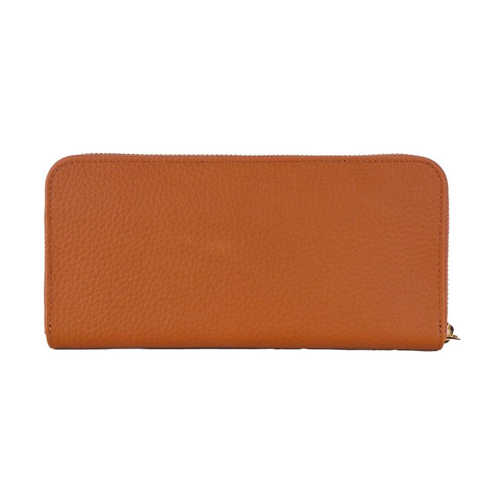 Baldinini Trend Elegant Orange Leather Wallet with Zipper BA-12280