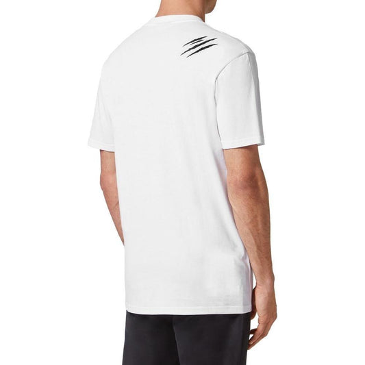 Plein Sport White Cotton Men's T-Shirt PL-12010-XXL