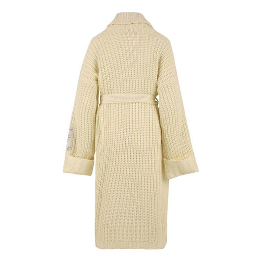 Hinnominate White Marabou Women Cardigan HI-11653-M