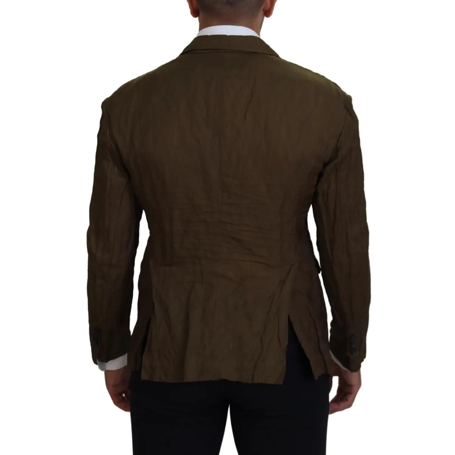 Dsquared² Green Single Breasted Men Coat Blazer Jacket