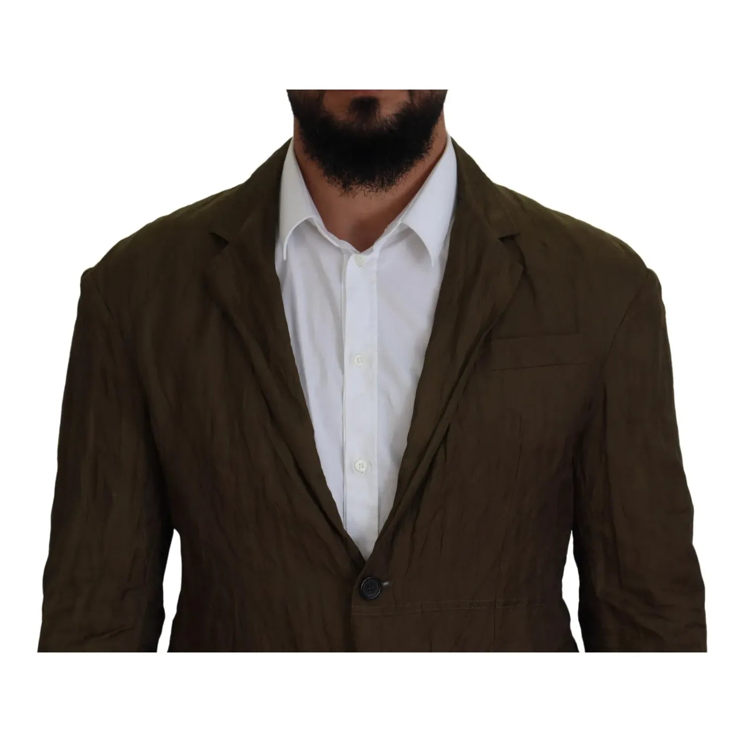 Dsquared² Green Single Breasted Men Coat Blazer Jacket