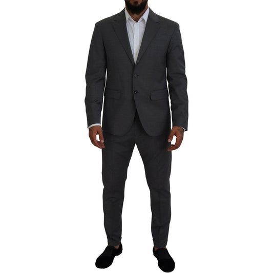 Dsquared² Gray Wool Single Breasted 2 Piece CIPRO Suit KOS2010-48