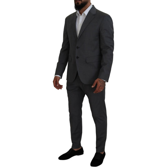 Dsquared² Gray Wool Single Breasted 2 Piece CIPRO Suit KOS2010-48