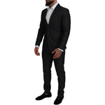 Dsquared² Black Cotton Single Breasted 2 Piece MIAMI Suit KOS2013-48