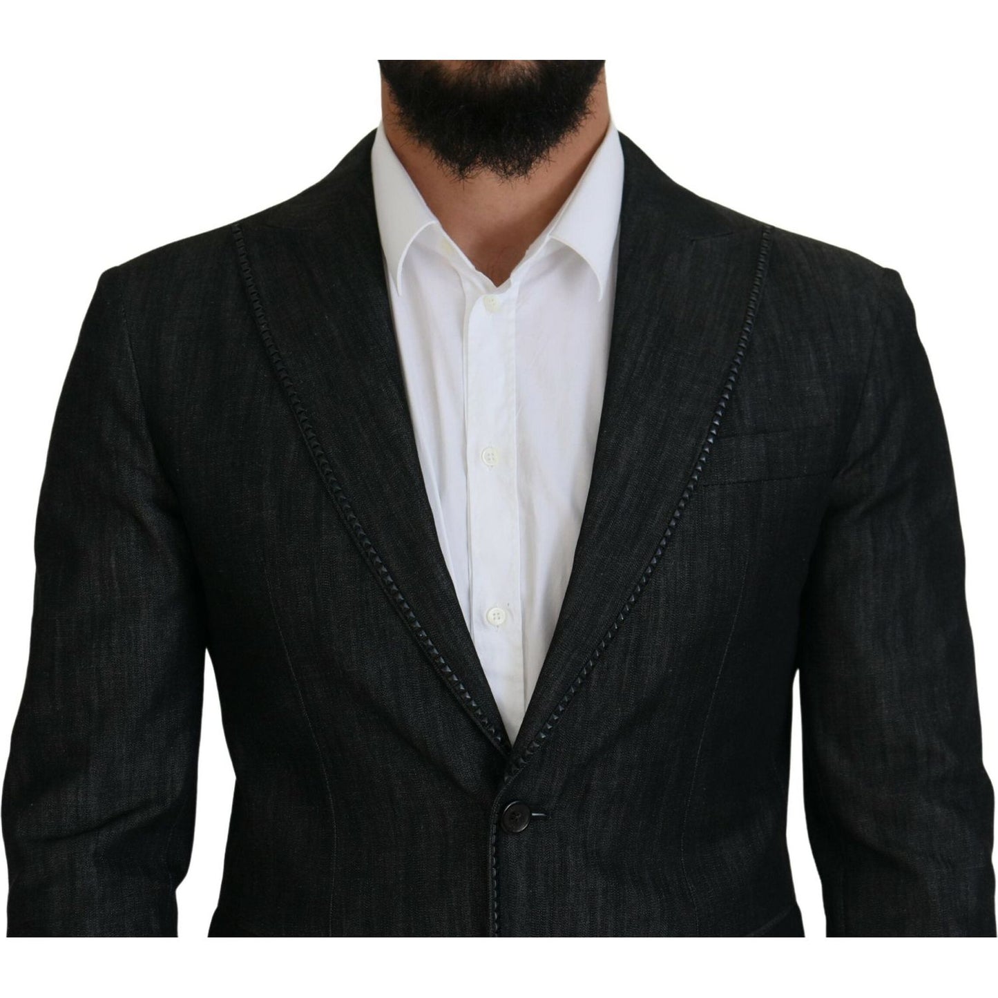 Dsquared² Black Cotton Single Breasted 2 Piece MIAMI Suit KOS2013-48