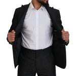 Dsquared² Black Cotton Single Breasted 2 Piece MIAMI Suit KOS2013-48