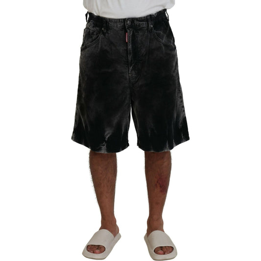 Dsquared² Gray Cotton Corduroy Bermuda Shorts PAN74432-48