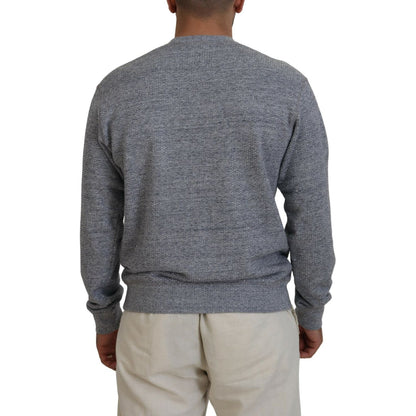 Dsquared² Gray Crystal Embellishment Men Pullover Sweater