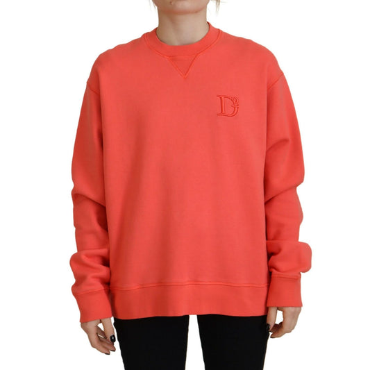 Dsquared² Pink Logo Embroidery Women Long Sleeve Sweater
