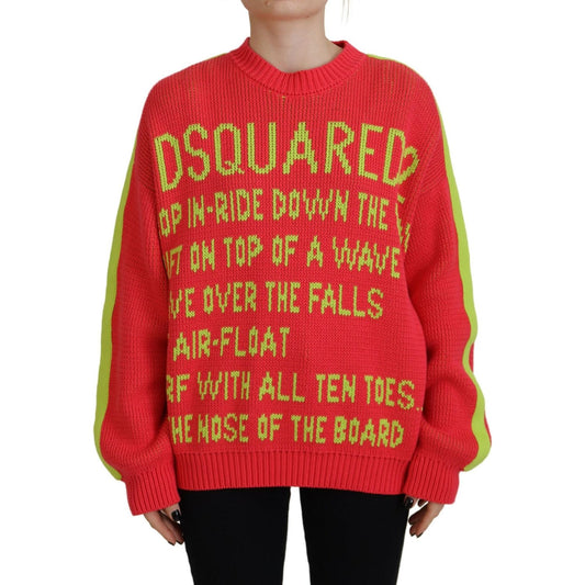 Dsquared² Multicolor Cotton Knitted Crewneck Pullover Sweater TSH83470-38