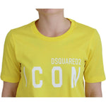 Dsquared² Yellow CottonShiny Icon Renny Dress Crewneck T-shirt Dsquared² Dark Khaki